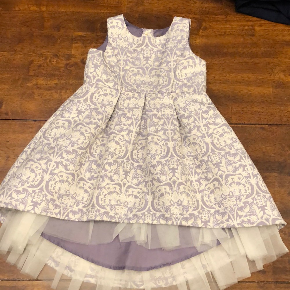 Toddler Tulle dress- purple and cream